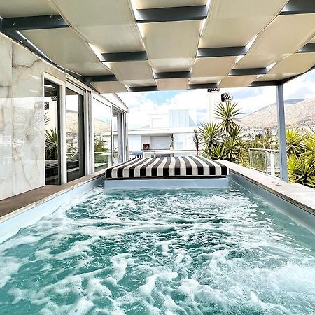 Citycenter Penthouse Mini Private Pool With Hydromassage And Great Town View เอเธนส์ ภายนอก รูปภาพ